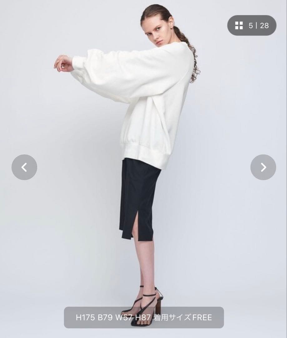 未使用タグ付【AEWEN MATOPH】　コットン スウェット プルオーバー　白