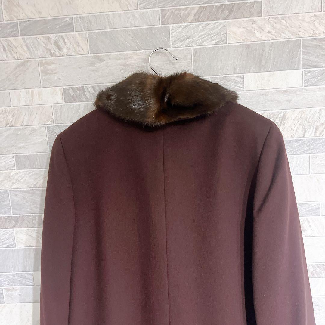 BALMAIN PARIS カシミヤ 100% キュプラ 100% 毛皮ミンク