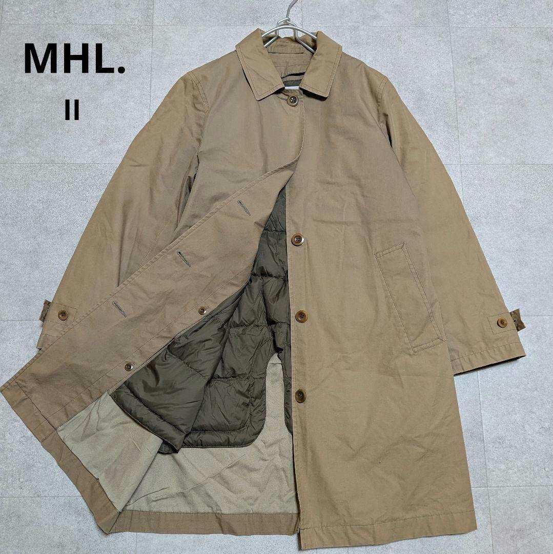 MHL. FINE TOUGH ダウンライナー付ステンカラーコート 取り外し可