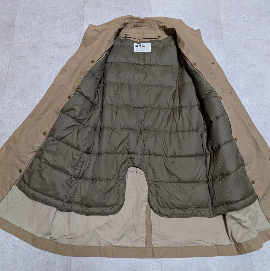 MHL. FINE TOUGH ダウンライナー付ステンカラーコート 取り外し可