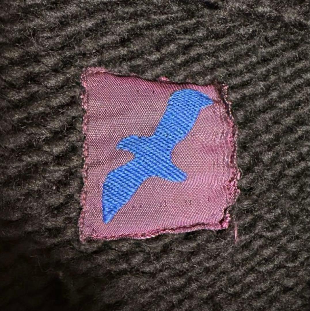 90s BLUE BLUE 極厚 Hand-knit Wool Peacoat