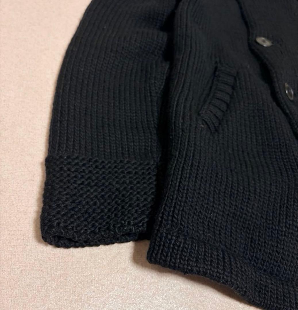 90s BLUE BLUE 極厚 Hand-knit Wool Peacoat