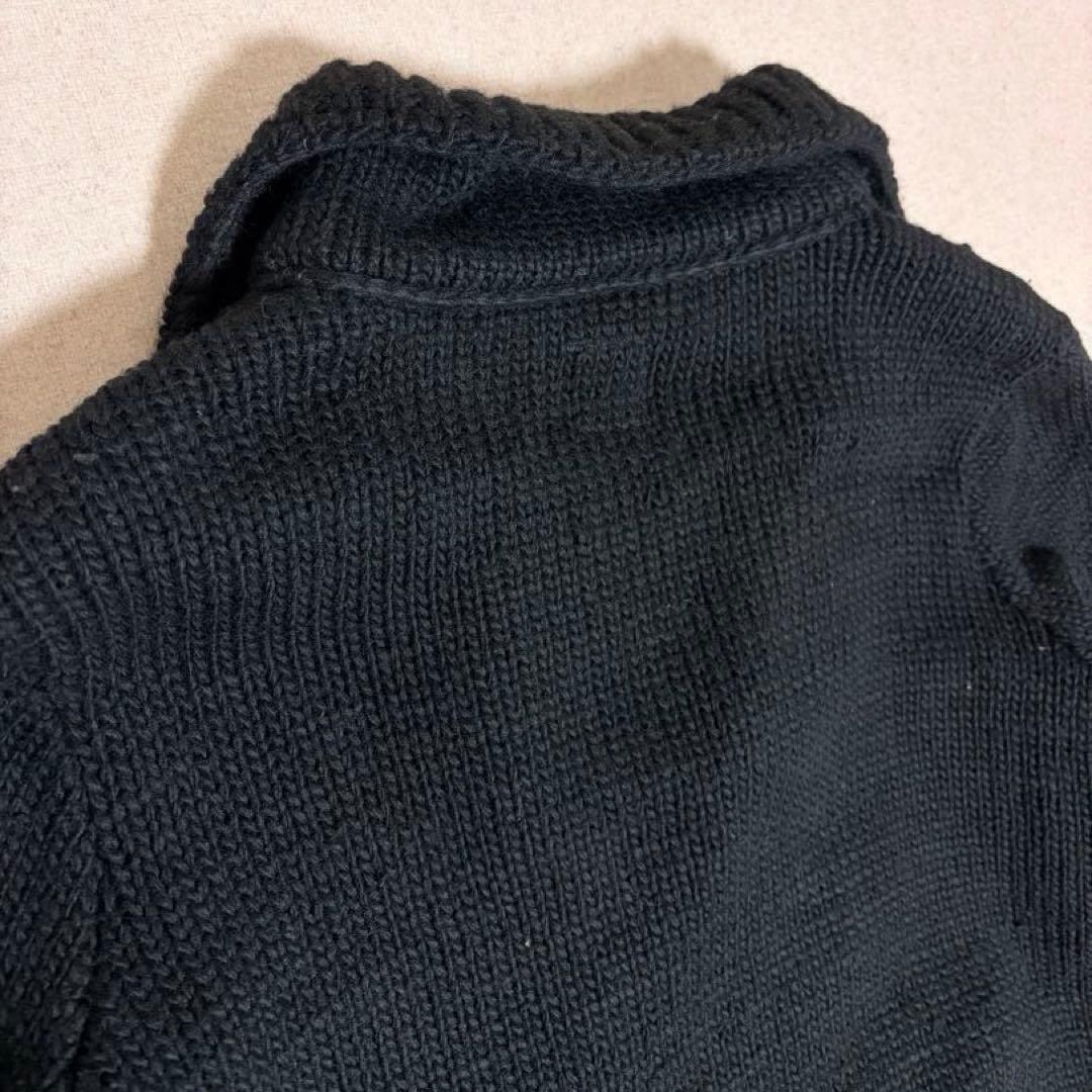 90s BLUE BLUE 極厚 Hand-knit Wool Peacoat