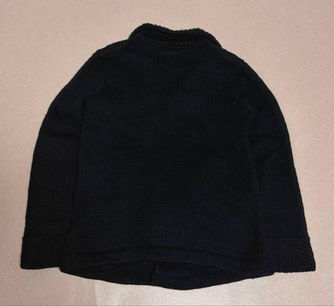 90s BLUE BLUE 極厚 Hand-knit Wool Peacoat