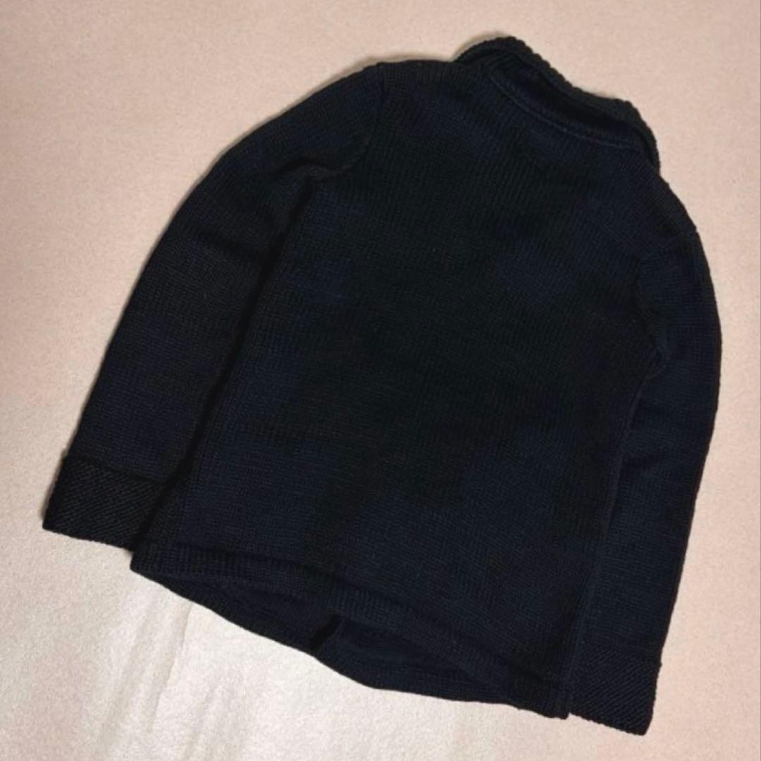 90s BLUE BLUE 極厚 Hand-knit Wool Peacoat