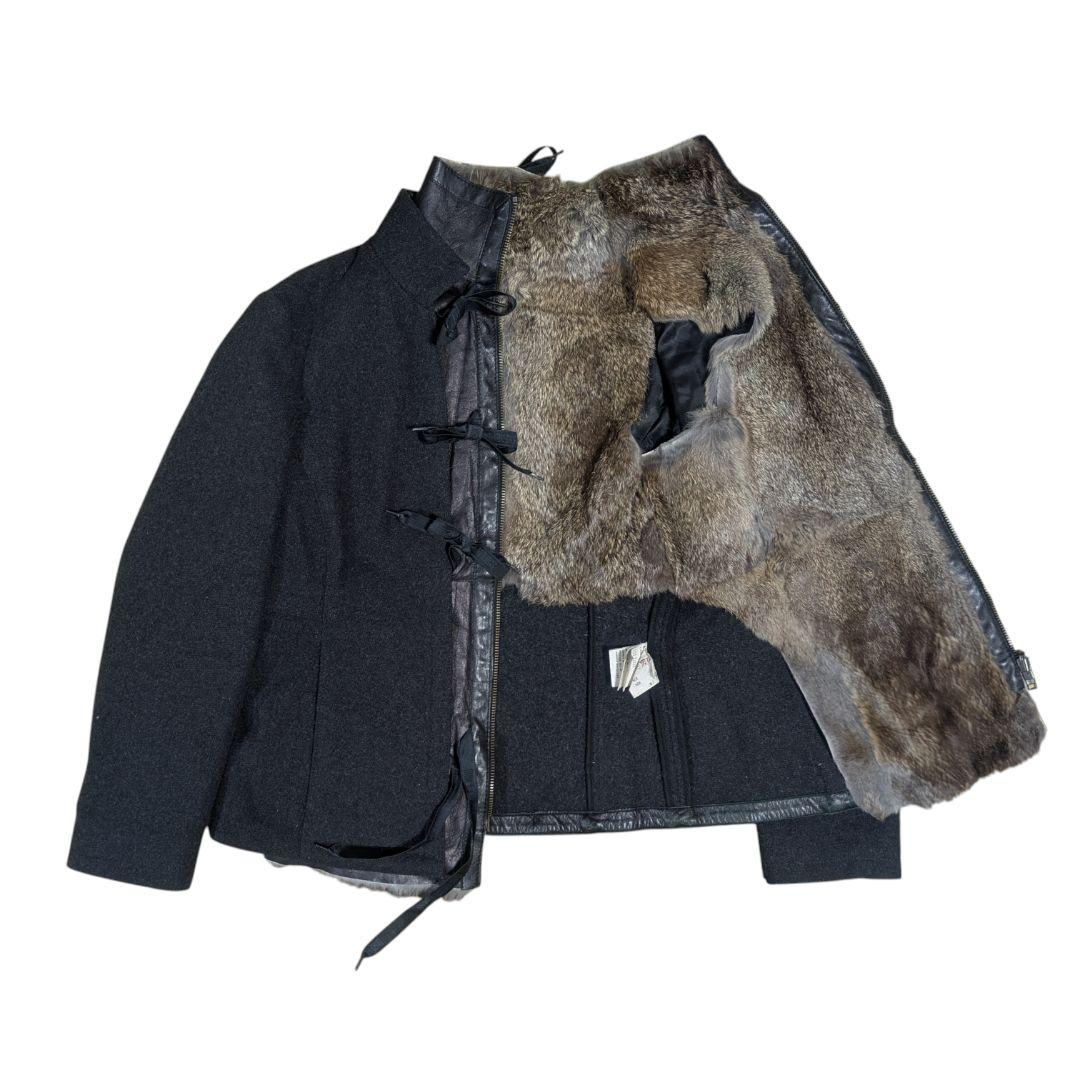 DIRK BIKKEMBERGS 00s ウールジャケット レザーベスト ファー