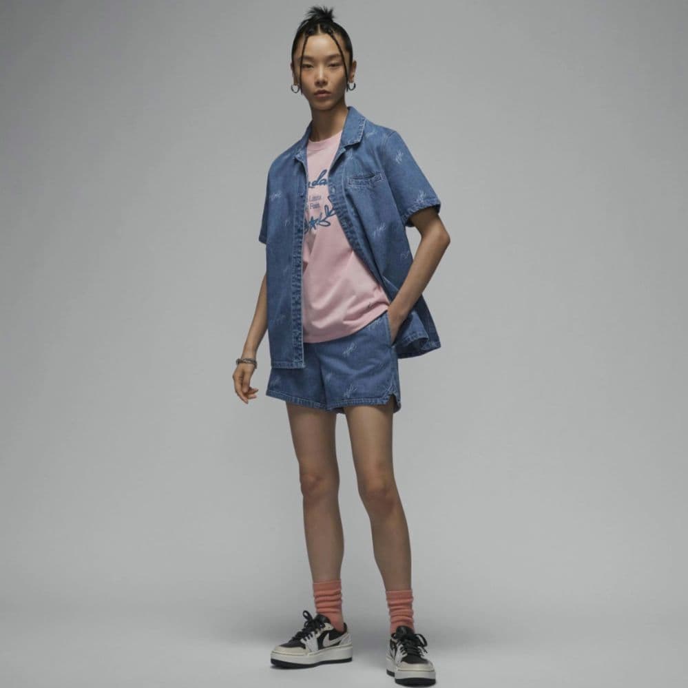 美品 ナイキ ジョーダン ショートパンツ デニム プリント レディース M