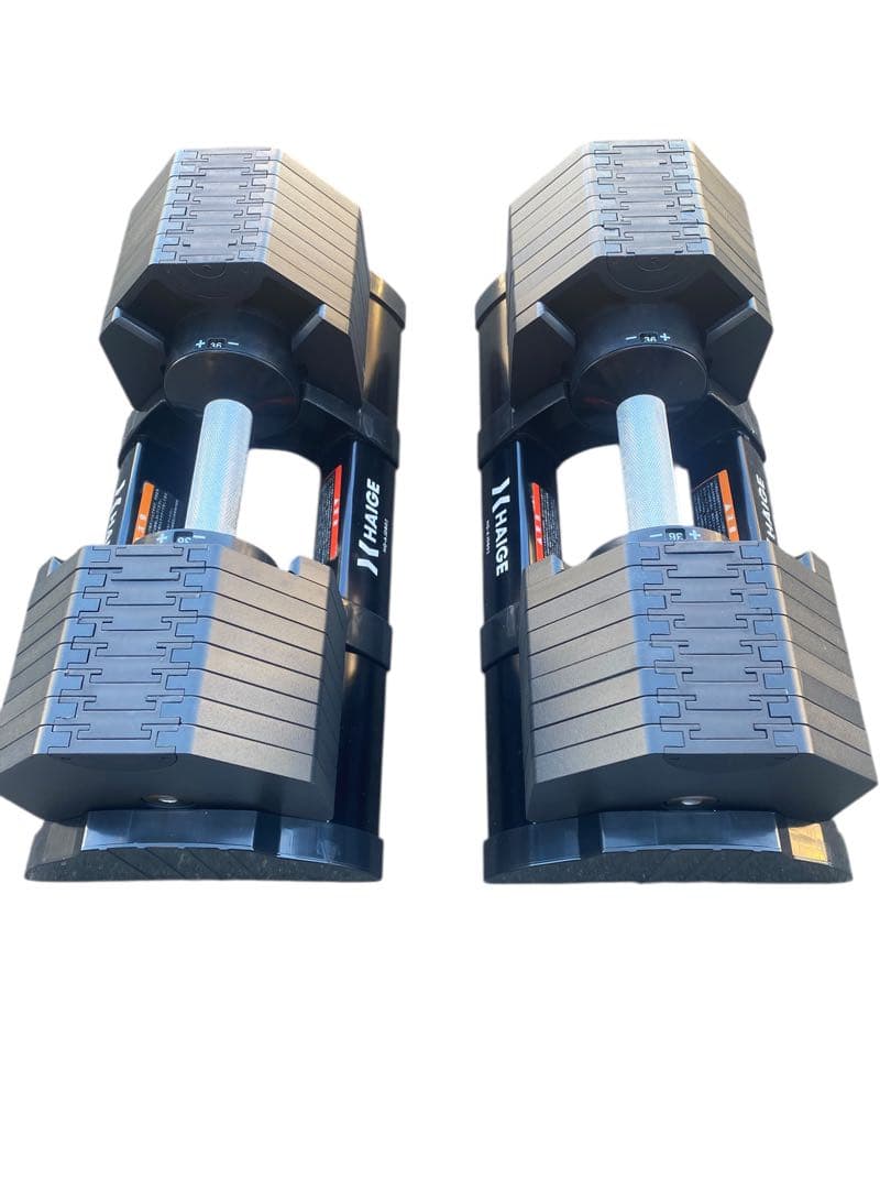 【良品72キロ】HAIGE ハイガー 可変式ダンベル 36kg×2 1/2梱包①