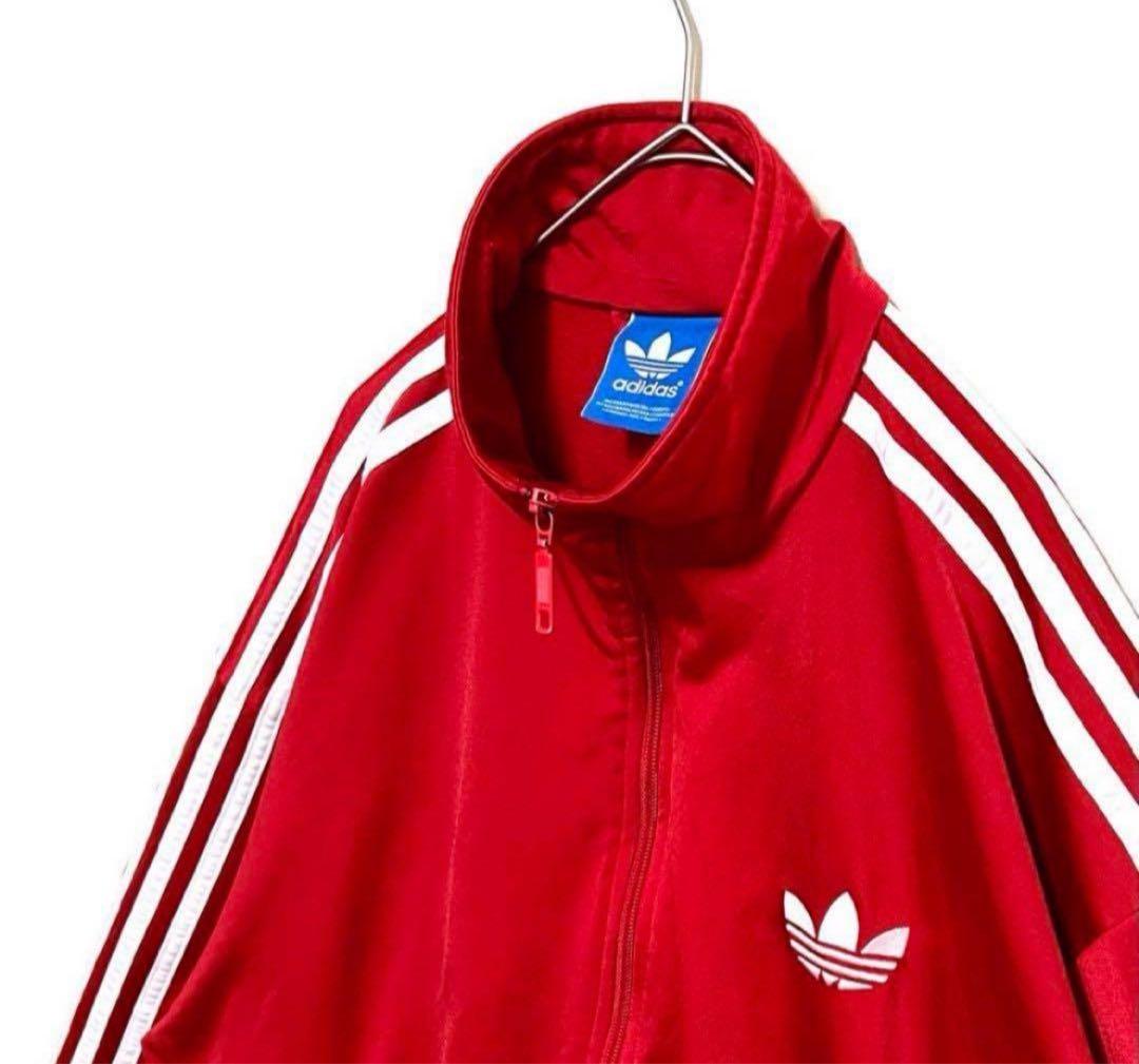 【ビッグサイズ‼️】adidasファイヤーバードトラックジャケット L 赤白 古着