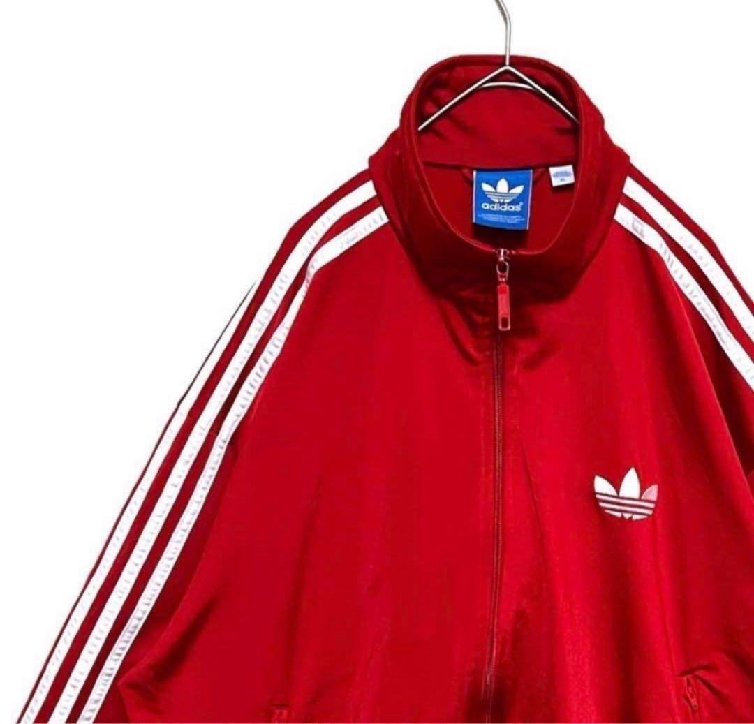 【ビッグサイズ‼️】adidasファイヤーバードトラックジャケット L 赤白 古着
