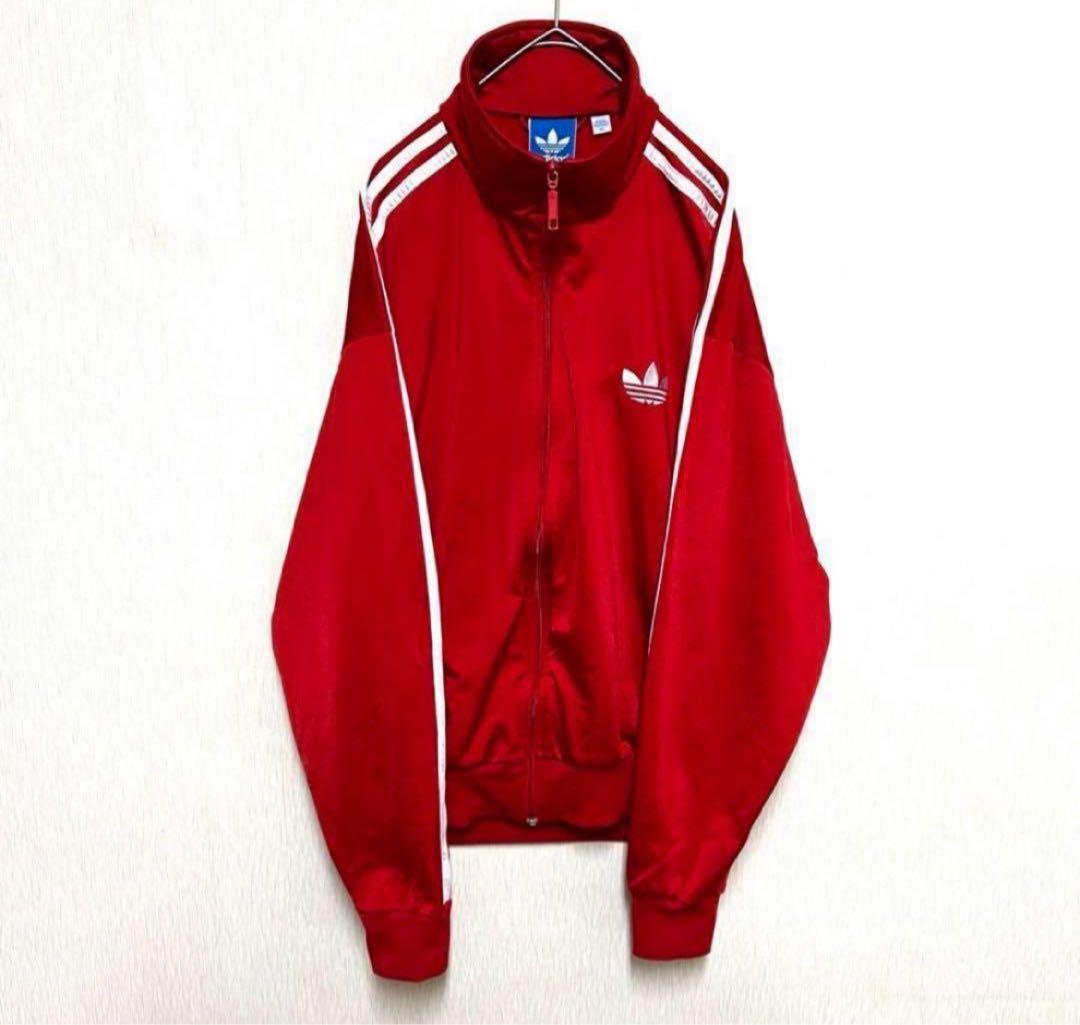 【ビッグサイズ‼️】adidasファイヤーバードトラックジャケット L 赤白 古着