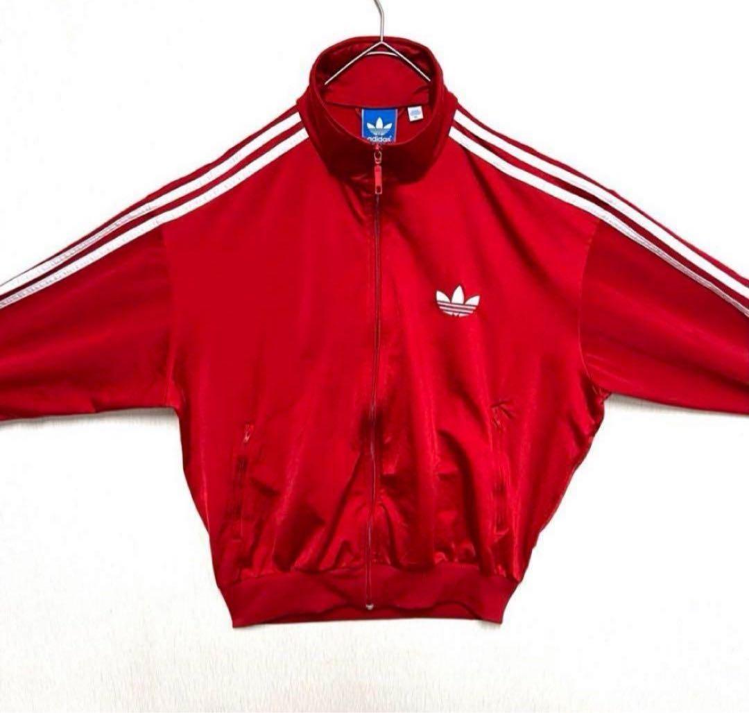 【ビッグサイズ‼️】adidasファイヤーバードトラックジャケット L 赤白 古着
