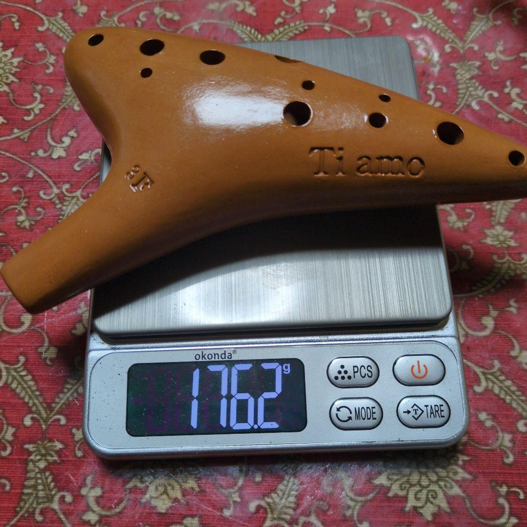 Tiamo オカリナ ブラウン 陶器製★ケース付き
