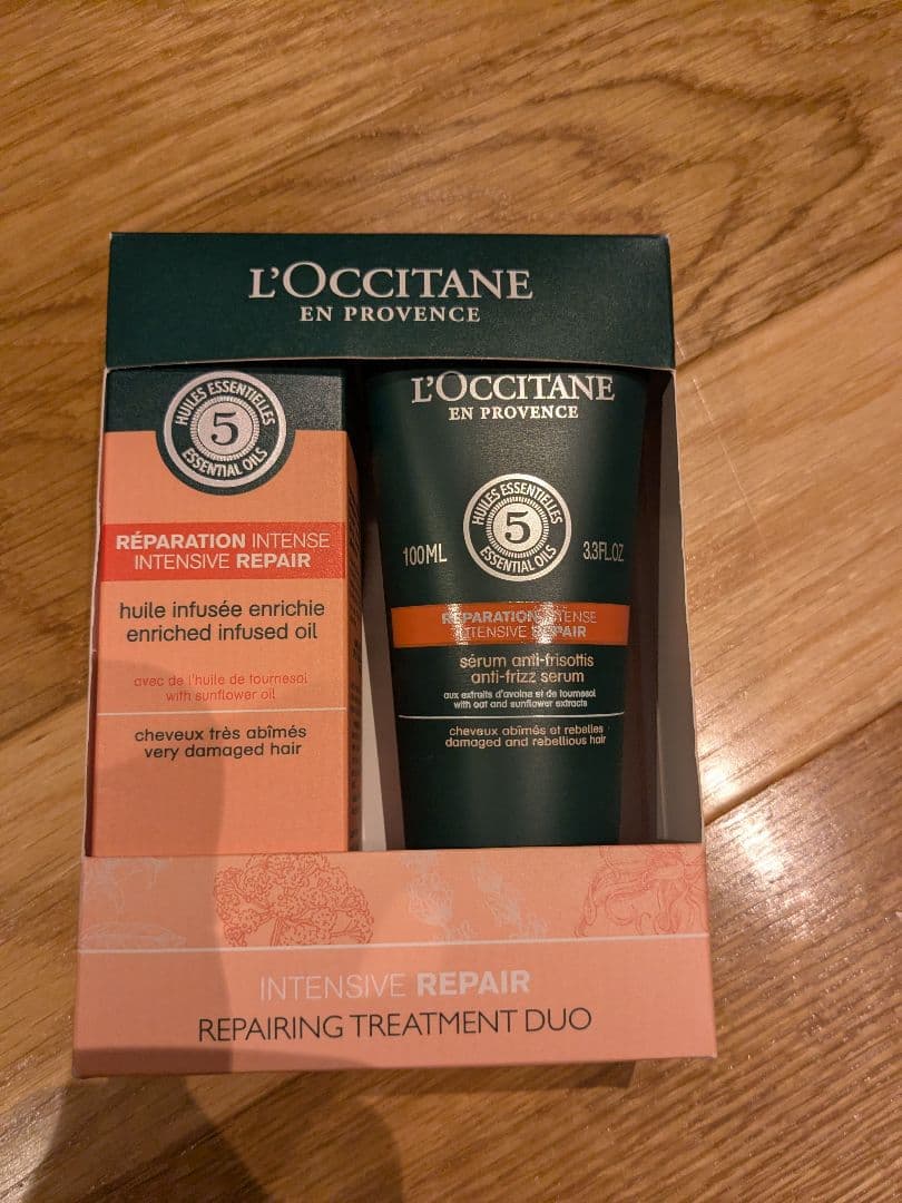 ロクシタン　ファイブハーブスリペアリングトリートメントデュオ　Rヘアミルクセラム