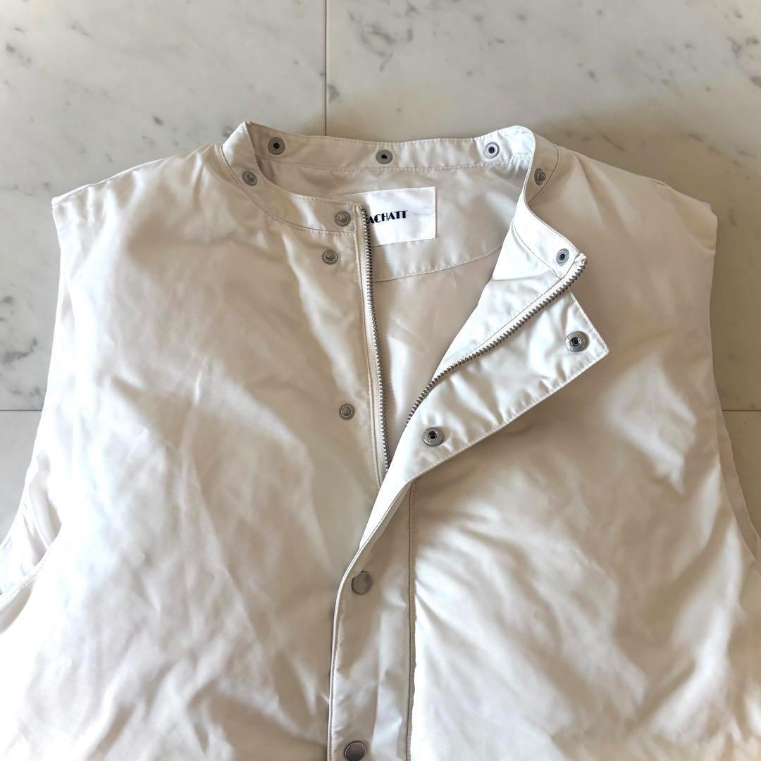 美品　machatt　マチャット　ダウンベスト　アイボリー　白　フリーサイズ