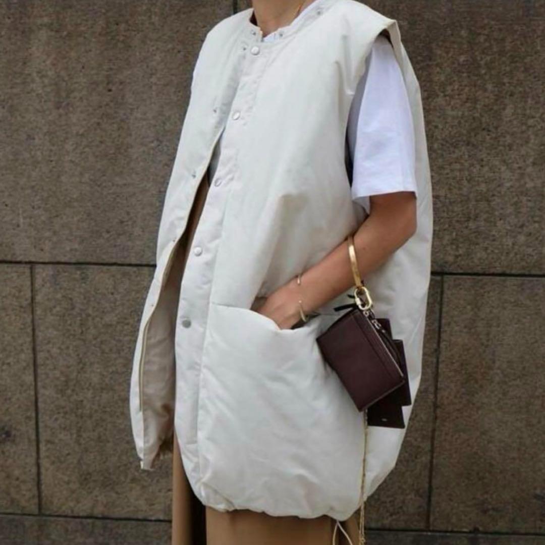 美品　machatt　マチャット　ダウンベスト　アイボリー　白　フリーサイズ