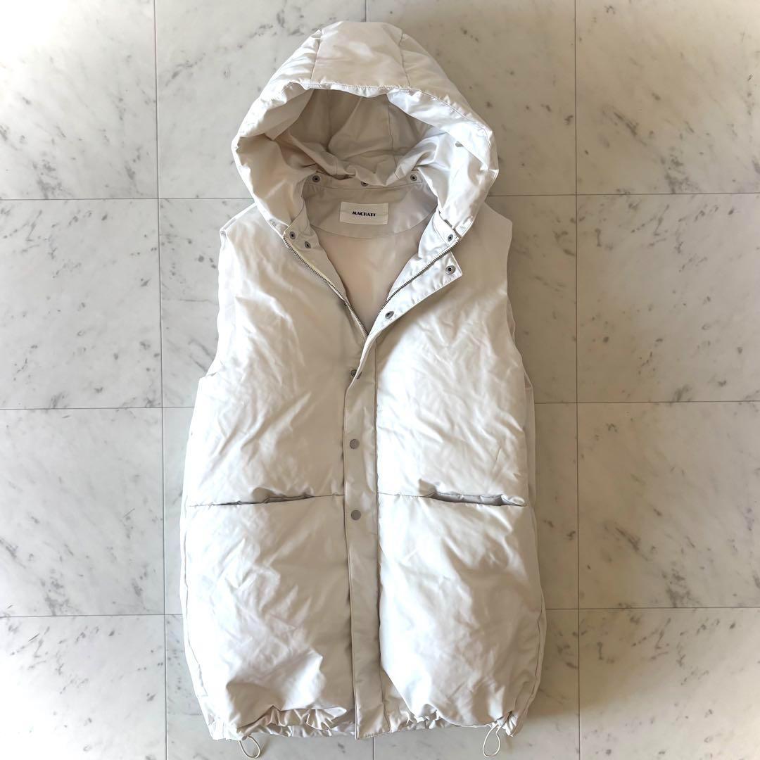 美品　machatt　マチャット　ダウンベスト　アイボリー　白　フリーサイズ