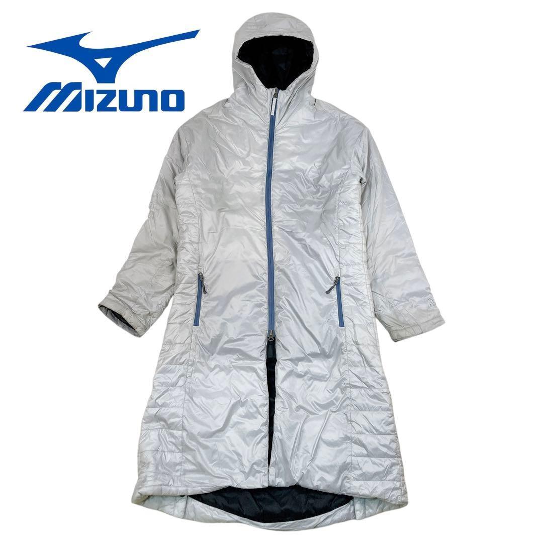 01T467☆ Mizuno ブレスサーモ 中綿 ロング ベンチコート XL