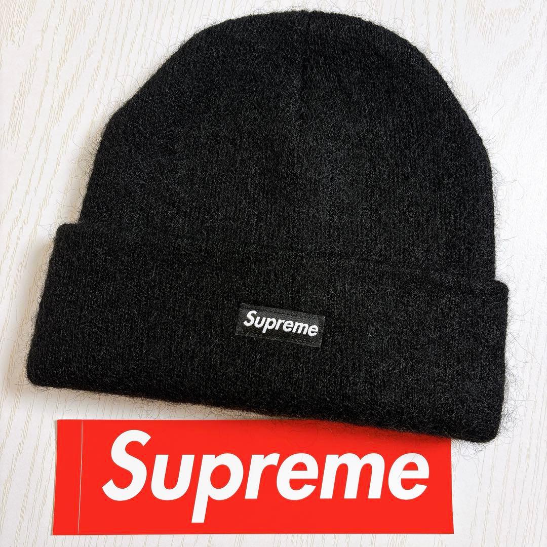 Supreme ニット帽　ビーニー　モヘア　mohair ブラック　黒　野村周平