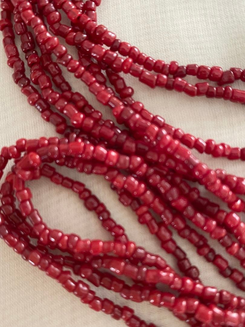 赤珊瑚　血赤珊瑚　ロングネックレス