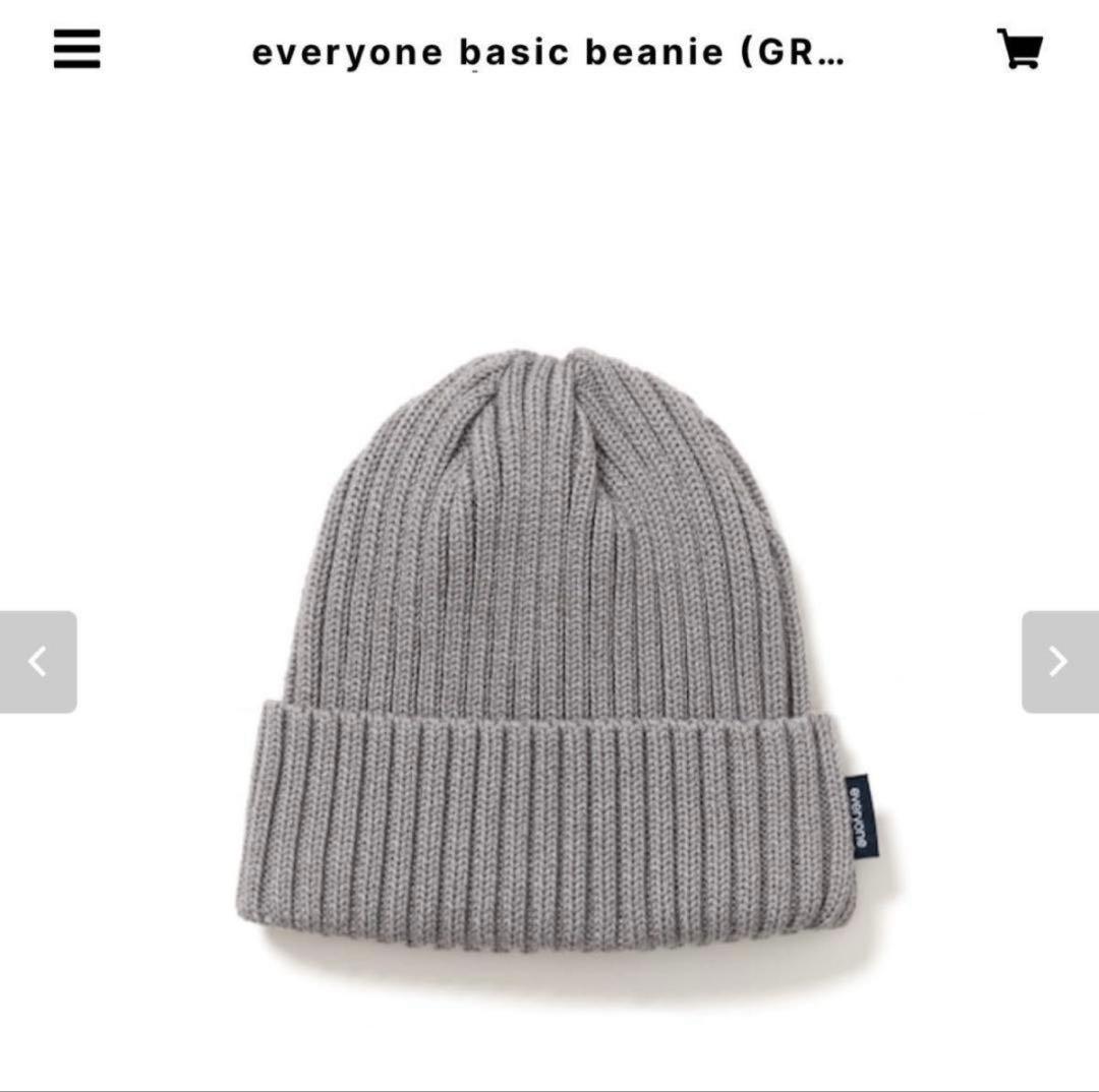 帽子 everyone Basic Beanie GRAY