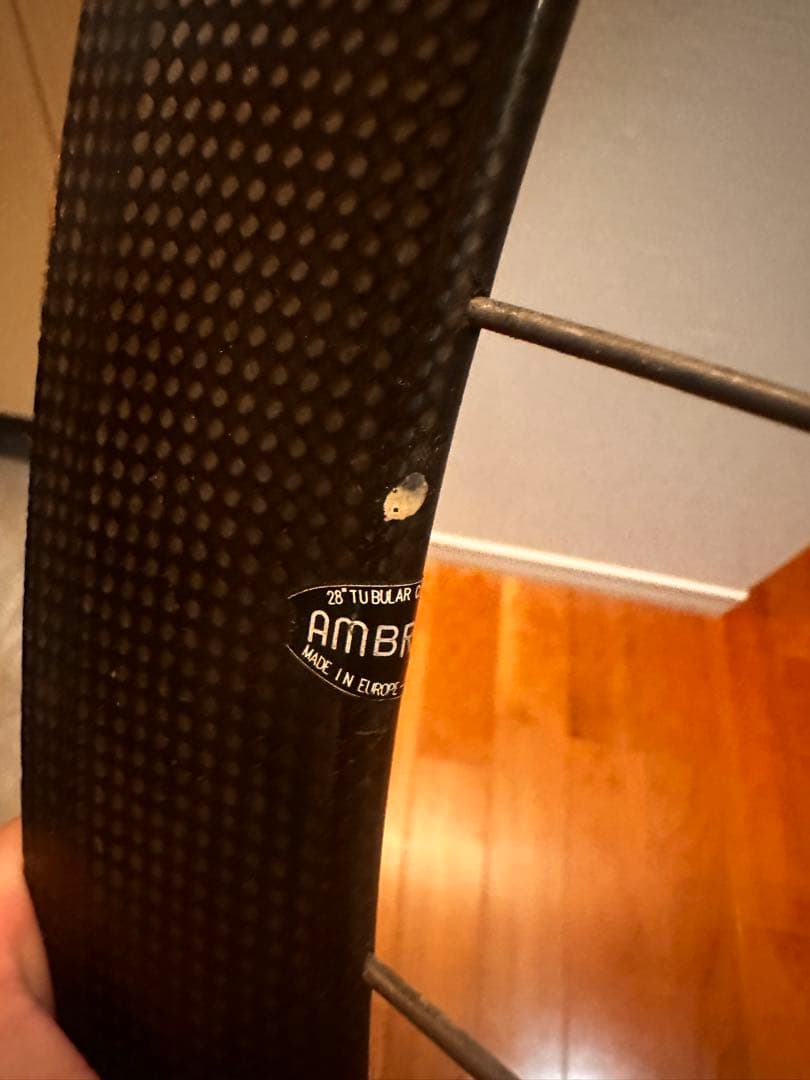 AMBROSIOピストリアカーボンホイール　チューブラー　両切り