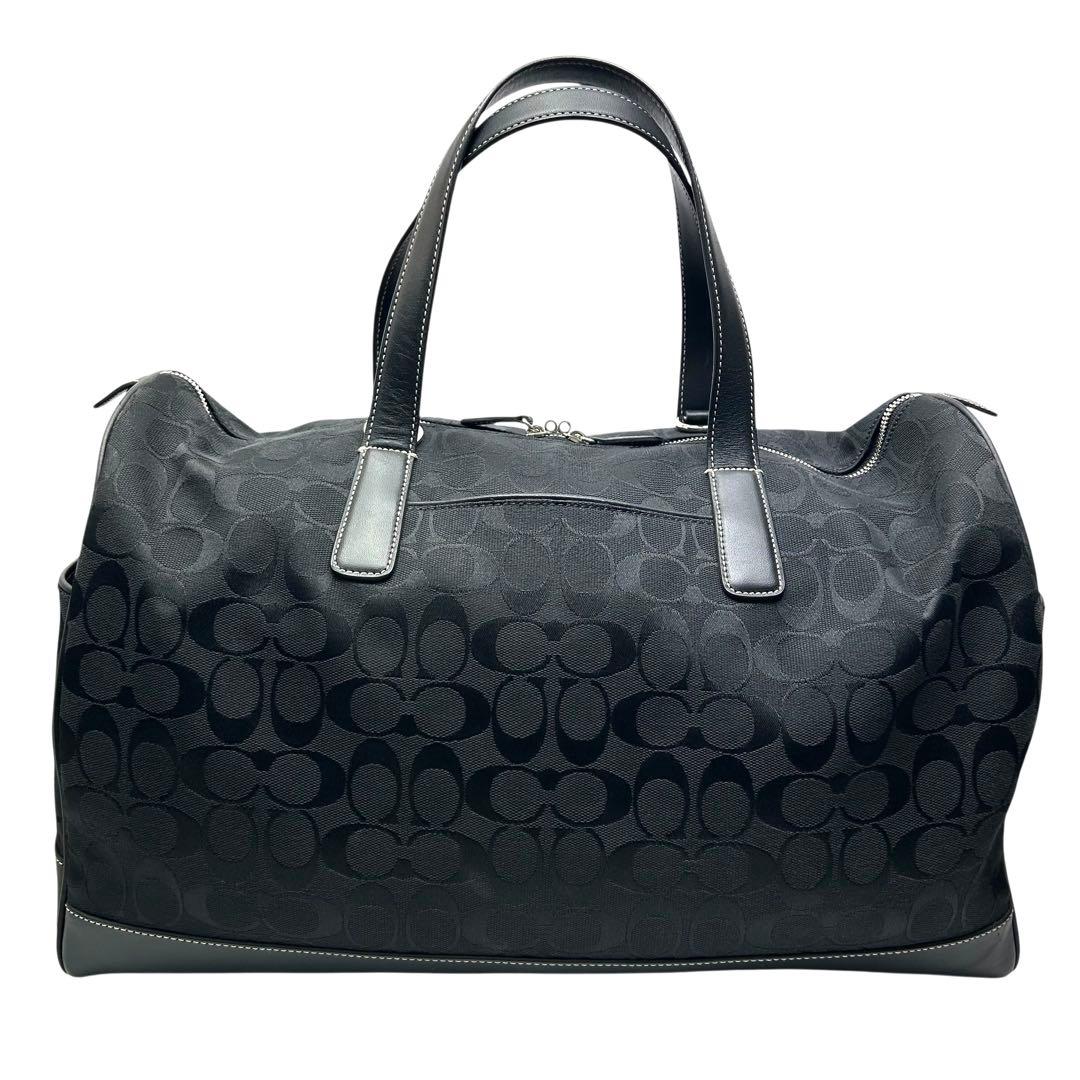 美品 COACH コーチ　ボストンバッグ　シグネチャー　2way 大容量　黒