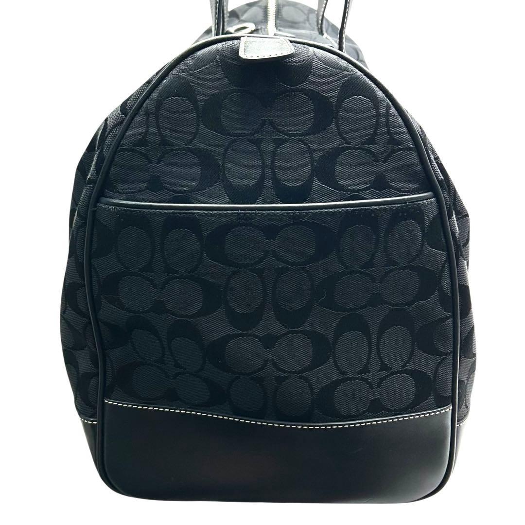 美品 COACH コーチ　ボストンバッグ　シグネチャー　2way 大容量　黒