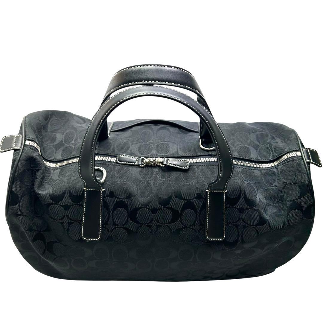 美品 COACH コーチ　ボストンバッグ　シグネチャー　2way 大容量　黒