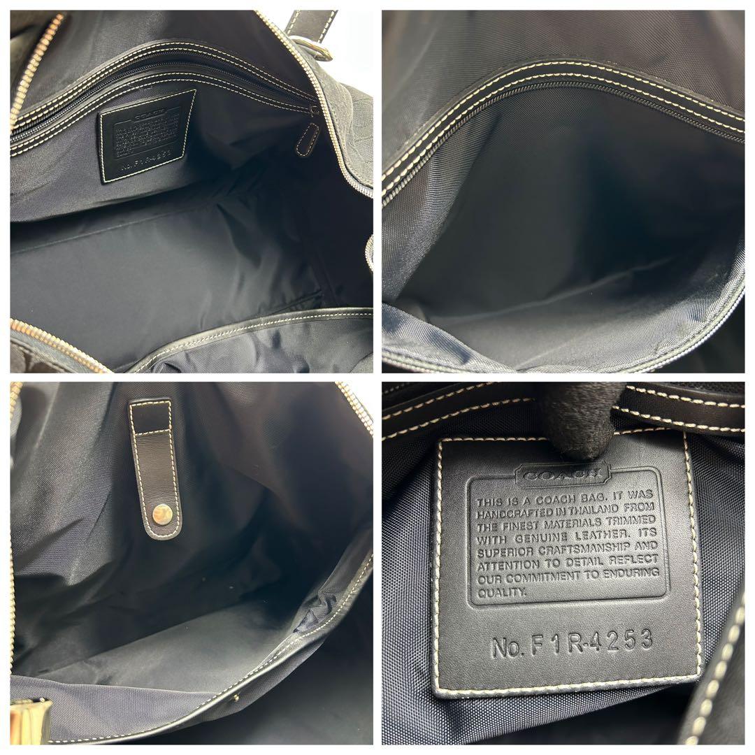 美品 COACH コーチ　ボストンバッグ　シグネチャー　2way 大容量　黒
