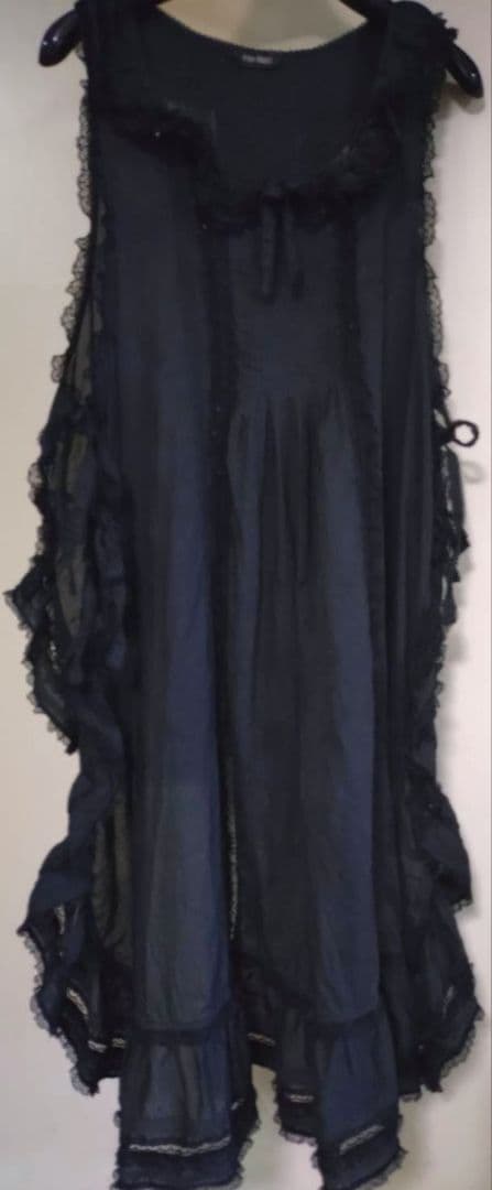 ピンクハウス　エプロン　黒