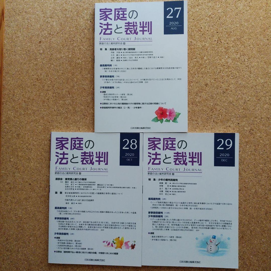 家庭の法と裁判　 19号～29号　１１冊セット