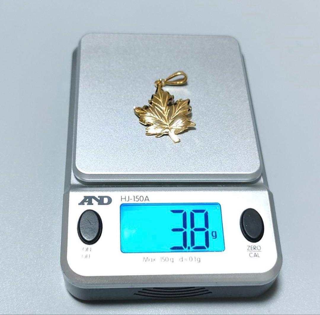 t*o様 18金 K18 カエデ 葉っぱ デザインネックレストップ 3.8g