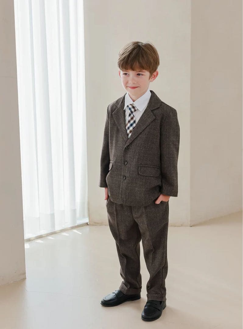 DRESCCO ブラウン カジュアルスーツセット 110cm