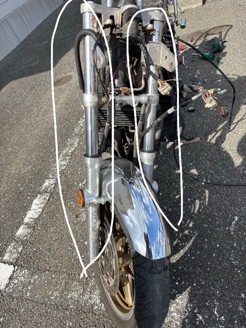 ゼファー400 z1仕様フロントフォーク　送料込み