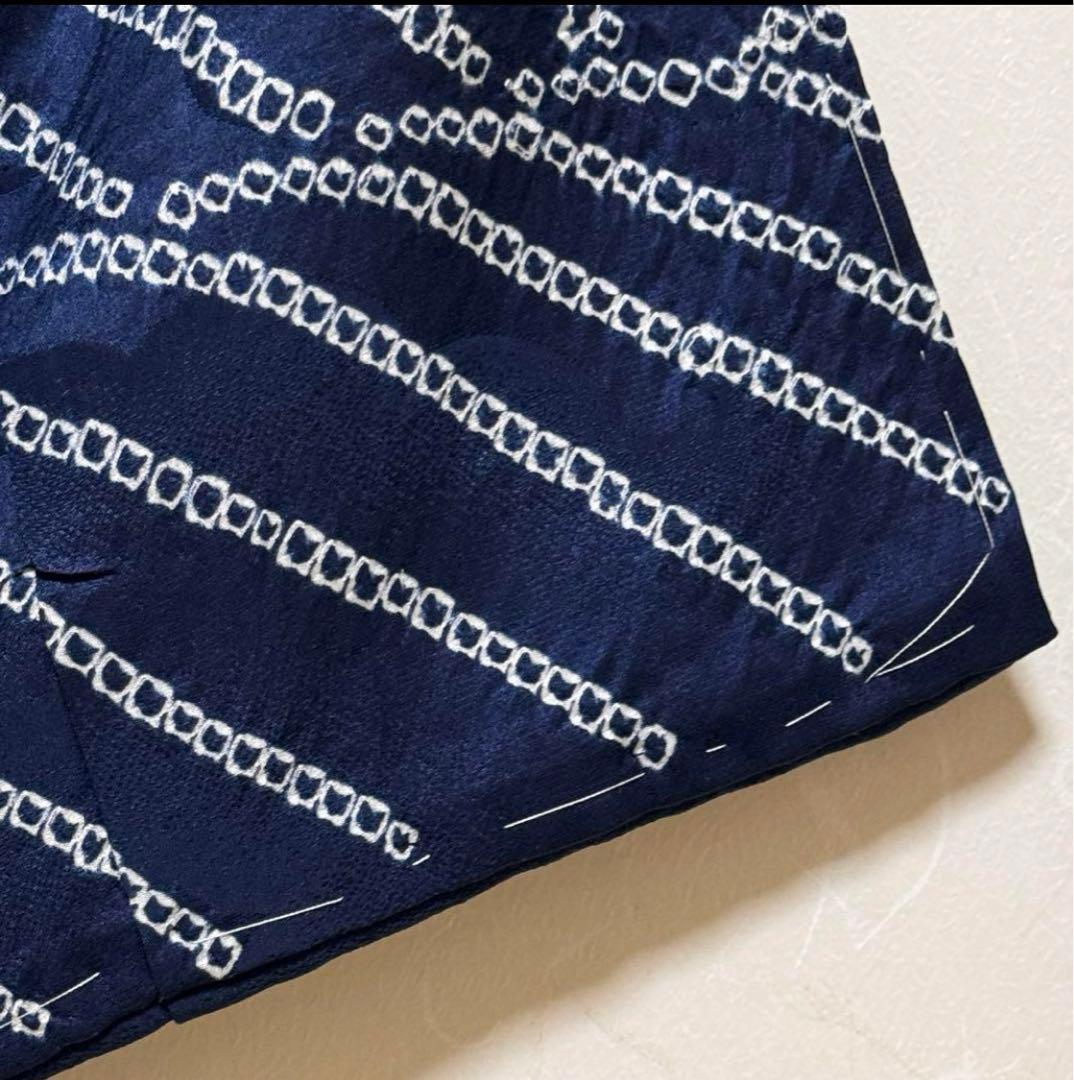 《手刺繍　手縫い　絞り》高級お宮参り着 男の子「宝船」模様（しつけ付）