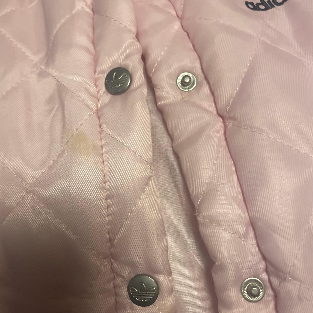 adidas ピンク　キルティング　ベスト　ダウン　ジャケット　アウター