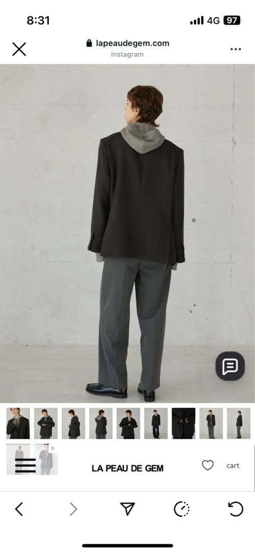 専用　新品check single breasted jacket