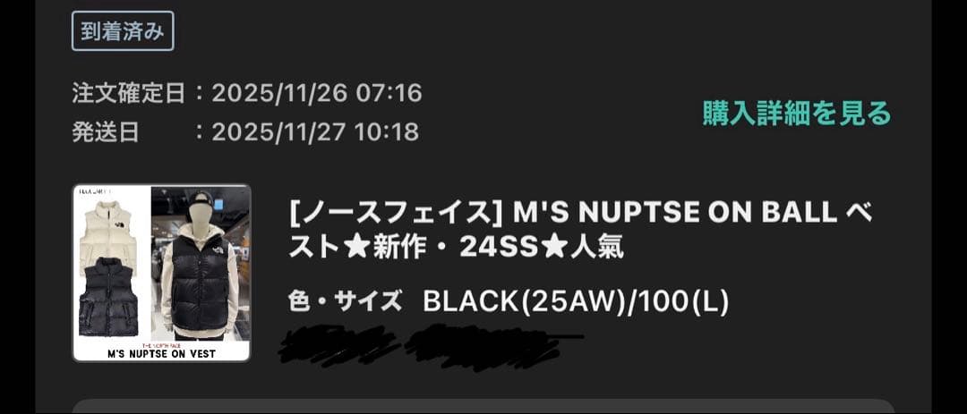 THE NORTH FACE ブラック ダウンベスト L