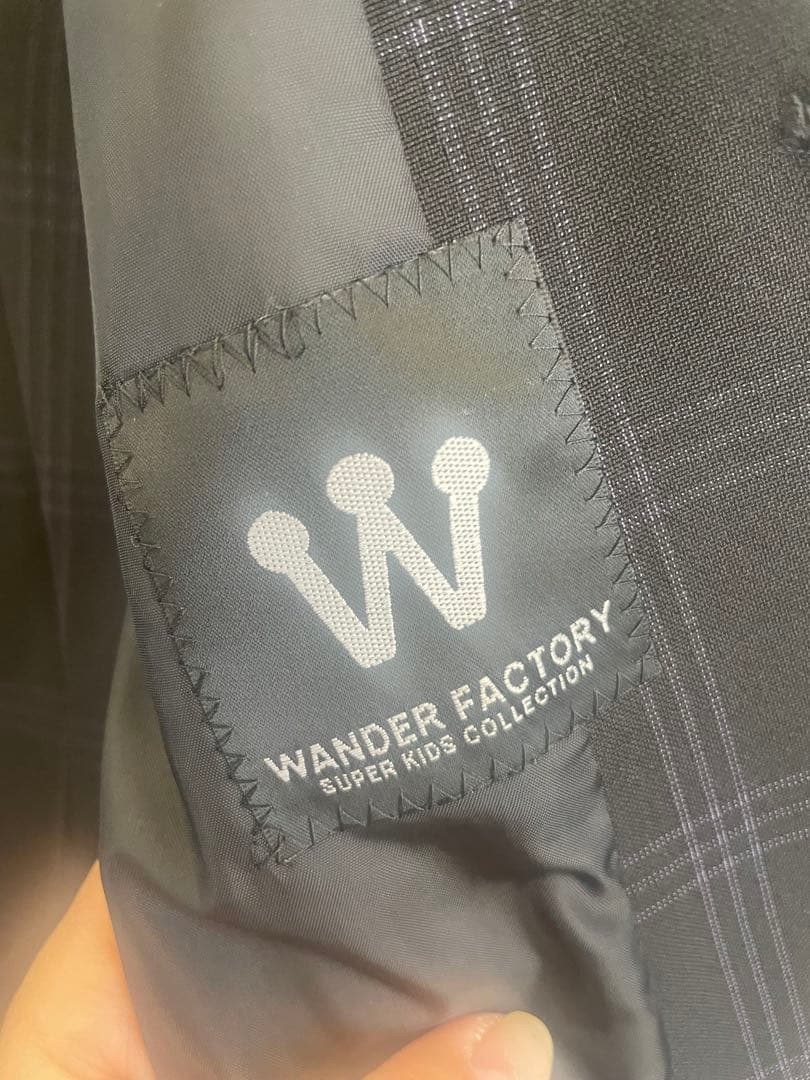 卒業式 スーツ 男の子チェック柄 フォーマルスーツ 160㎝A