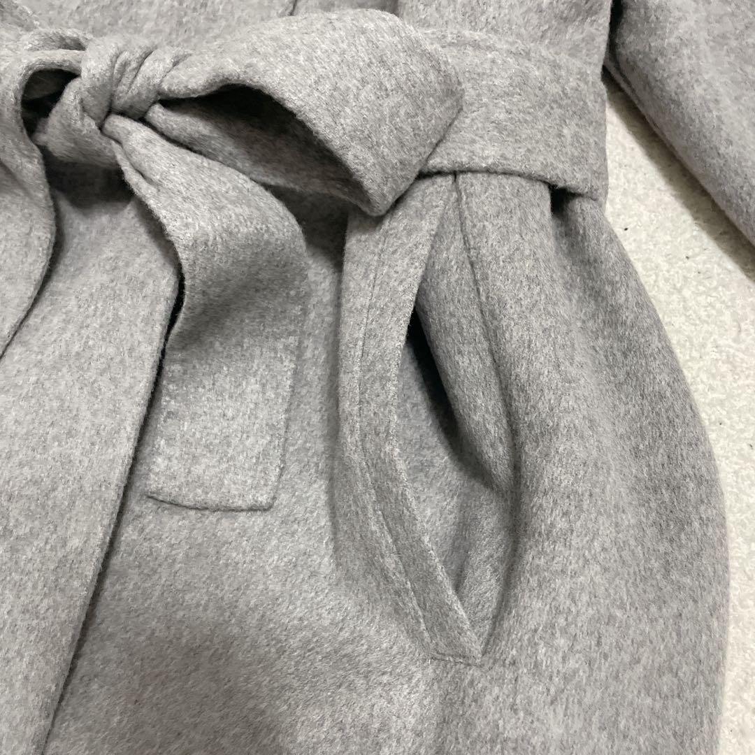 美品　INDIVI インディヴィ　ハミルトンウールリバーコート　グレー　12