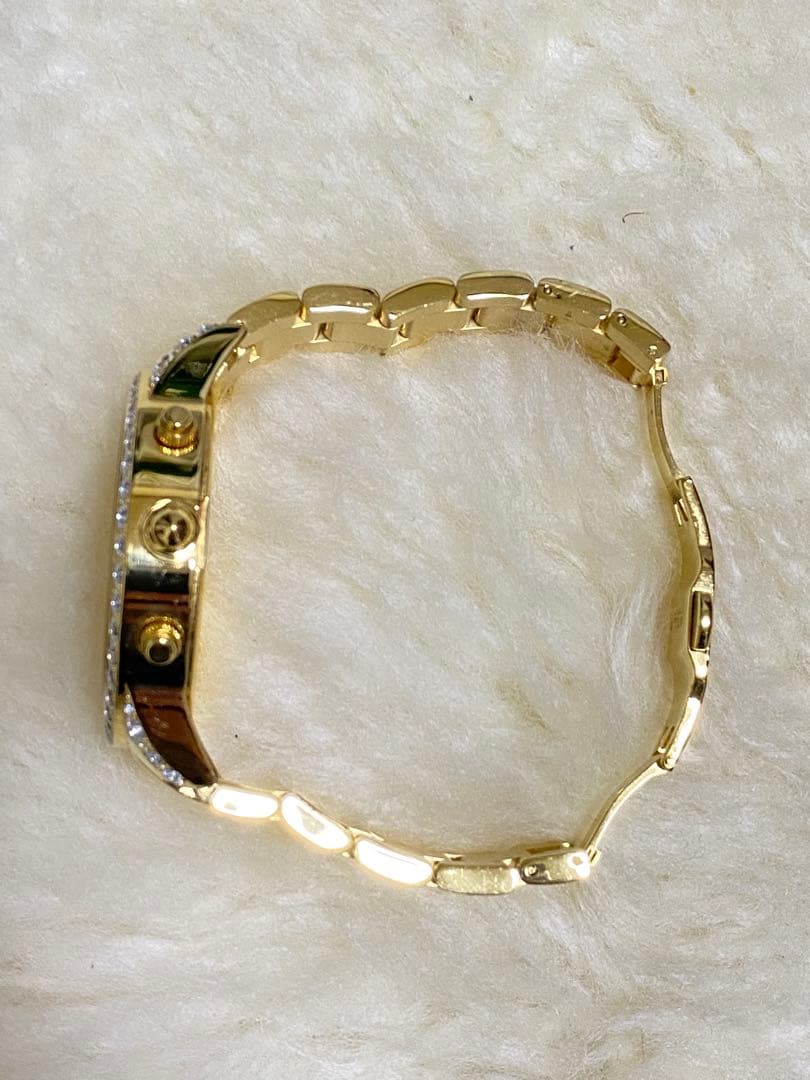 美品 FACEAWARD 腕時計 ゴールド クォーツ スワロフスキージルコニア