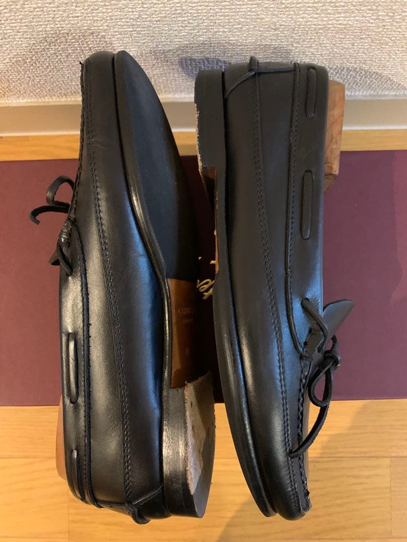 BEAMS F別注 カステラーノ カヌーモック ローファー 黒 シューキーパー付