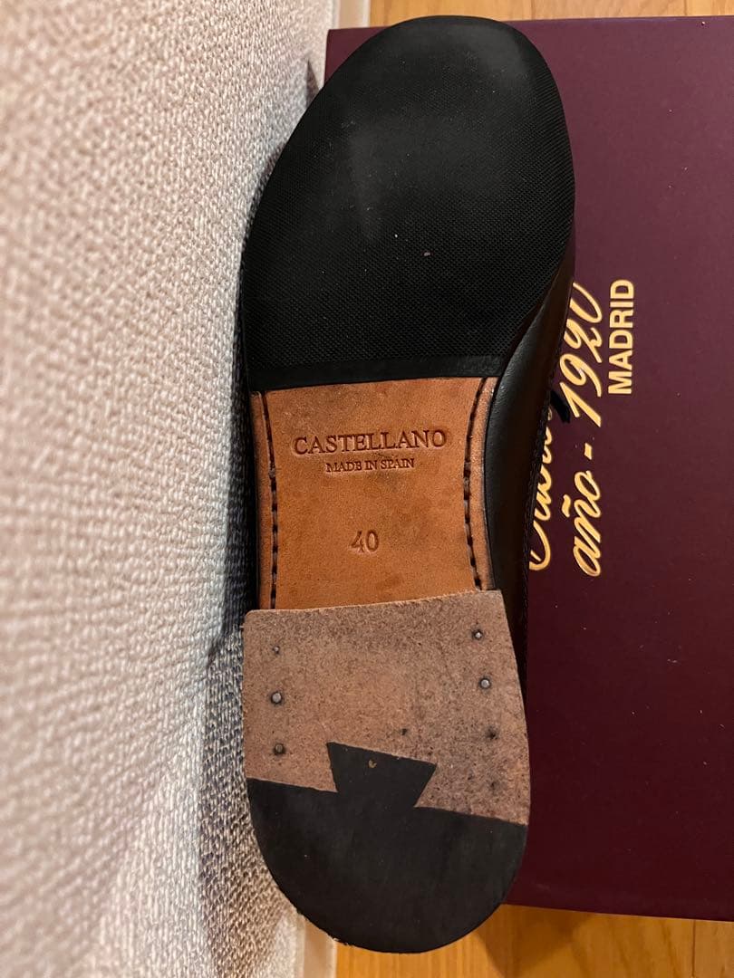 BEAMS F別注 カステラーノ カヌーモック ローファー 黒 シューキーパー付