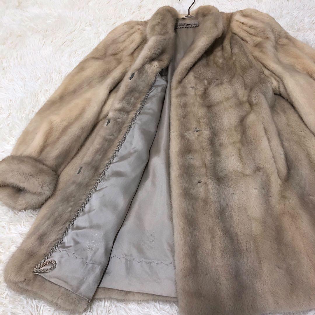 SAGA MINK サガミンク ファーコート 金サガ M 毛皮コート 金タグ