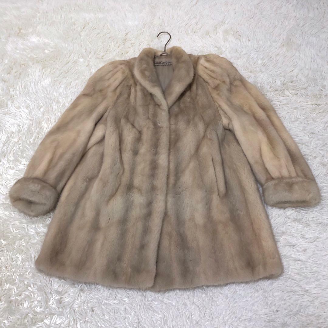 SAGA MINK サガミンク ファーコート 金サガ M 毛皮コート 金タグ