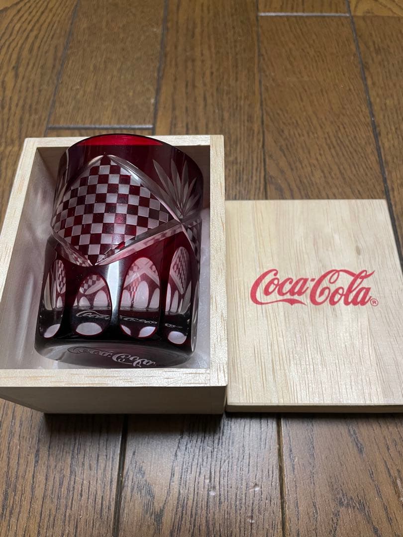 コカ・コーラ非売品　激レア　太武朗工房　江戸切子「琥珀」