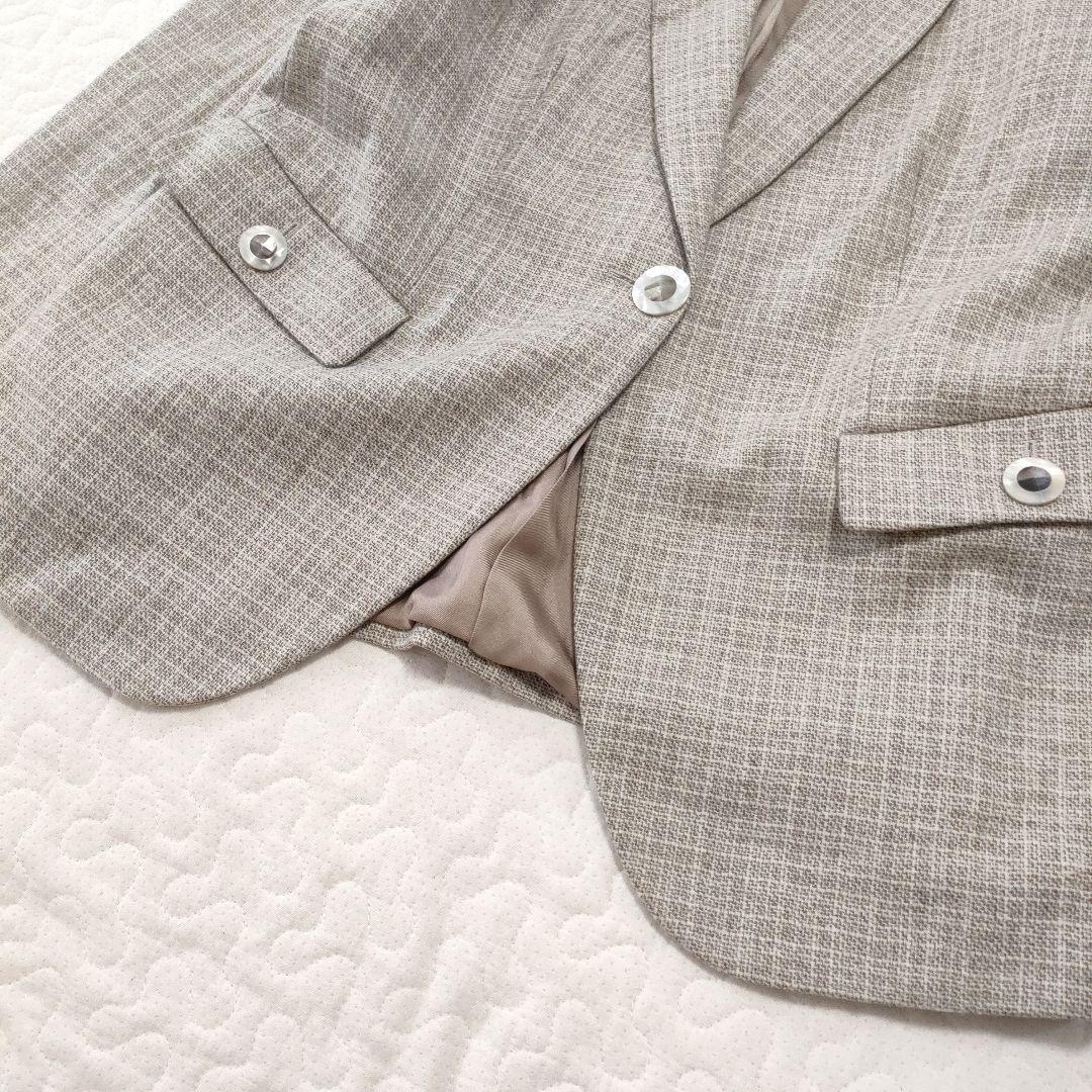 極美品✨GIORGIOARMANI　ウールツイードジャケット　大きいサイズ　46