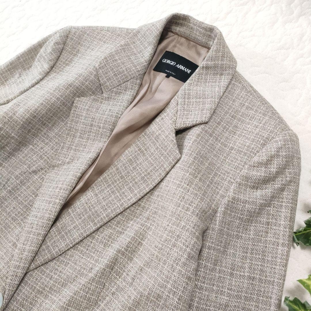 極美品✨GIORGIOARMANI　ウールツイードジャケット　大きいサイズ　46