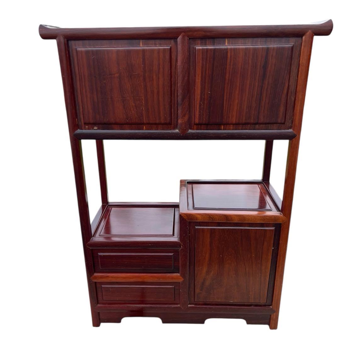 e*c様 茶箪笥　花梨　螺鈿細工　飾り棚　違い棚